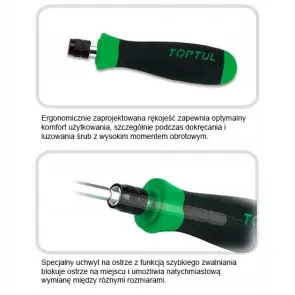 Набір викрутка з насадками 20 в 1 TOPTUL (PH,PZ,SL,Hex,Torx) GAAI2101 №5
