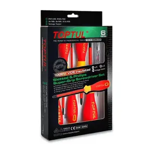 Набор отверток диэлектрических (1000V) VDE 6ед. TOPTUL GFE-0605 №1