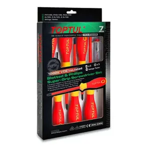 Набор отверток изолированных (1000V) VDE 7ед. TOPTUL GFE-0701 №1
