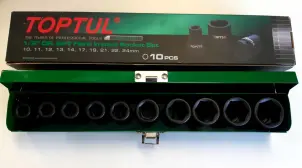 Набор ударных головок TOPTUL 1/2" 10-24мм 10ед. GDAD1001 №9
