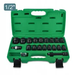 Набор ударных головок для пневмогайковерта TOPTUL 1/2" 10-32мм 27ед. GCAI2701 №1