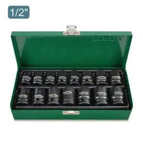 Набор ударных головок TOPTUL 1/2" 10-24мм 15ед. GDAD1501 №1