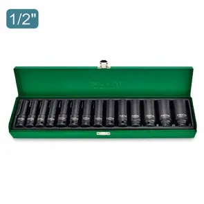 Набор головок ударных длинных 1/2" 10-32мм 14ед. TOPTUL GDAD1401 №1