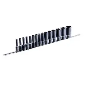 Длинные торцевые головки на планке TOPTUL 1/2" 15ед. 8-32мм GAAQ1607U №1