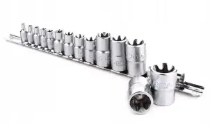 Набор головок TORX на планке TOPTUL 1/4"-1/2" E4-E24 14ед. GAAR1402 №1
