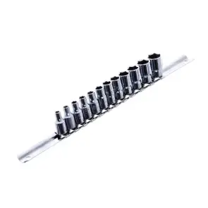 Набор головок торцевых на планке TOPTUL 1/4" 12ед. 4-13мм GAAQ0801U №1