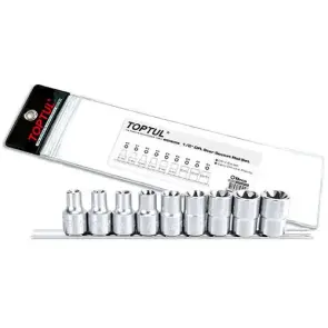 Набор головок TORX на планке TOPTUL 1/2" E10-E24 9ед. GAAG0901 №1
