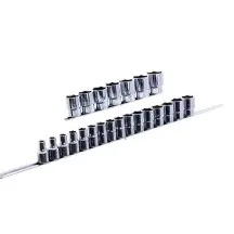 Набор 12-гранных головок на планке TOPTUL 12-гр. 1/2" 23ед. 8-32мм GAAQ1604U-12