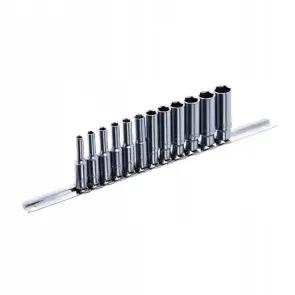 Набор головок длинных на планке TOPTUL 1/4" 12ед. 4-13мм GAAQ0802U №4