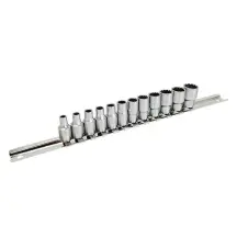 Набор головок на планке 12-гранные 1/4" 12ед. 4-13мм TOPTUL GAAQ0801U-12
