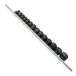 Набор головок ударных дюймовых 1/2" 3/8...1-1/4 14ед. (на планке) TOPTUL GBAQ1401D №1