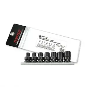 Набор головок ударных TORX 1/2" E10-E24 7ед. (звезда Давида) TOPTUL GDAG0701 №1