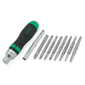 Трещоточная отвертка-битодержатель 1/4" TOPTUL 19-в-1 GAAR1002 №1
