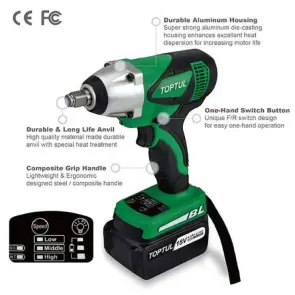 Электрогайковерт ударный TOPTUL 1/2" 500Nm 3000об/мин KPAA1650E №3