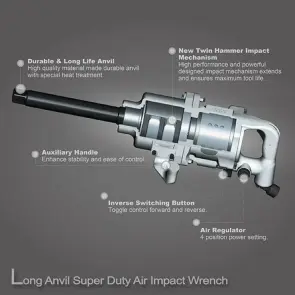 Пневмогайковерт ударний TOPTUL 1" 3390N/m 3000об/хв KAAB3225 №2