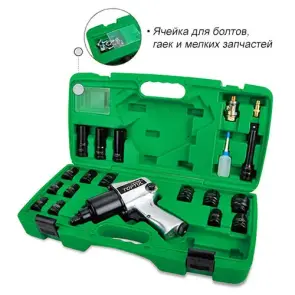 Пневмогайковерт с набором головок 1/2" 20ед. (KAAA1660B) TOPTUL GDAI2002E №1