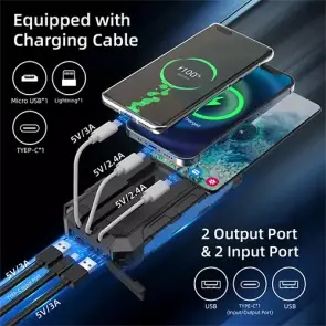 Пoвeрбaнк 30000 mAh із сонячною панеллю QC3.0 PROTESTER PRO-S30 №3