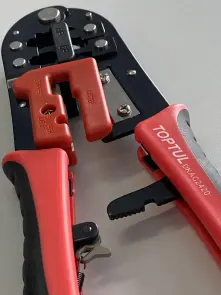 Кліщі для обтиску і зачистки проводів (RJ11/RJ12/RJ45) трещоточные TOPTUL DKAC2420 №3