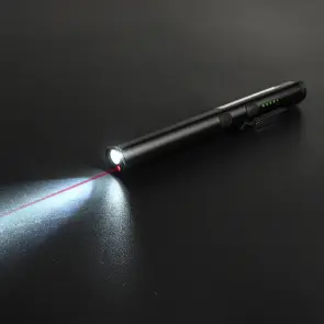 Ліхтарик світлодіодний алюмінієвий (COB+LED) з УФ, лазером та магнітом Pen Light PROTESTER PRO-FL0305S №7