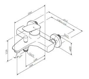 Смеситель для ванны/душа AM.PM F71A10000 Spirit 2.1 №10