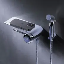 Смеситель AM.PM X-Joy TouchReel с гигиеническим душем и полкой F0H85A800