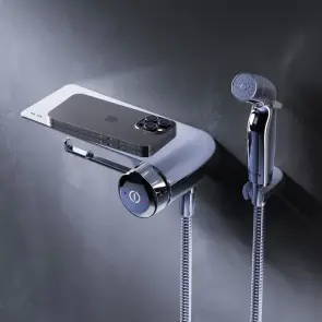 Смеситель AM.PM X-Joy TouchReel с гигиеническим душем и полкой F0H85A800 №2