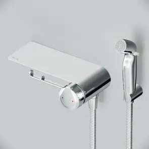 Смеситель AM.PM X-Joy TouchReel с гигиеническим душем и полкой F0H85A800 №5