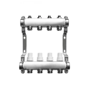 Колектор з нерж. сталі, з термостатичн. і регулювальними клапанами 1" х 8 (вих) SD0058 SD Plus №1