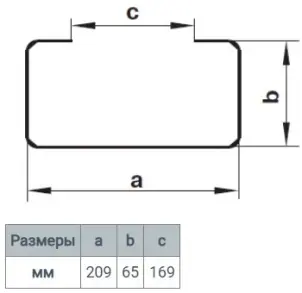 Держатель Вентс Пластивент 86 (204х60) №2
