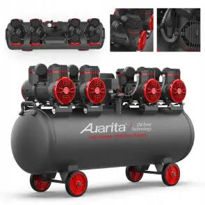 Компресор безмасляний поршневий 120л 220В AUARITA 2-1450X4F120-220 №1