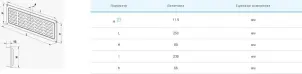 Решітка вентиляційна Вентс МВМ 250х80/5-3с №2