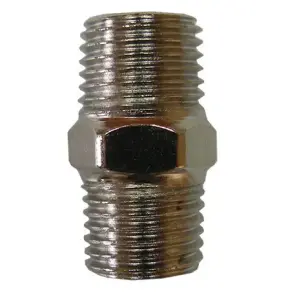 З'єднувач нарізний із зовнішньою різзю 1/4*1/4 AIRKRAFT SMM04-04 №1