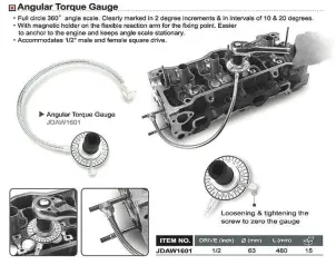 Шкала доворотная з магнітним кріпленням TOPTUL JDAW1601 №2