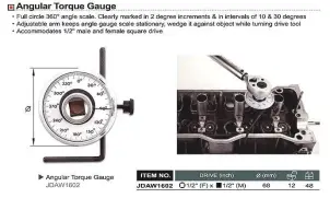 Шкала доворотна TOPTUL JDAW1602 №2