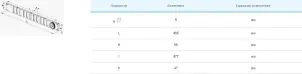 Решітка вентиляційна Вентс МВМПО 495х65 Р №2