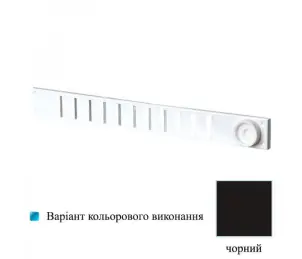 Решітка вентиляційна Вентс МВМПО 650х65 Рр чорна №1