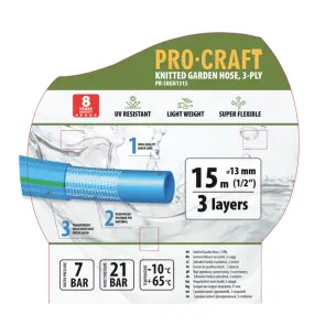 Шланг садовий Procraft PR-3KGH1315 1/2" 15 м №1