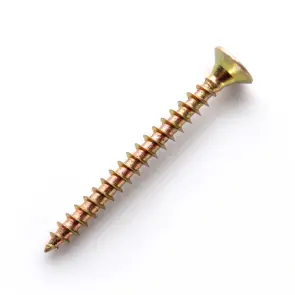 Саморіз універсальний 5,0*60 з потайною головкою цинк жовтий (пач 50шт) APRO №2