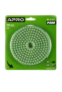 Круг алмазный шлифовальный на липучке 100мм Р800 APRO №1