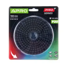 Круг алмазный шлифовальный на липучке 100мм Р30 APRO PRO