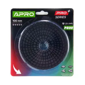 Круг алмазный шлифовальный на липучке 100мм Р800 APRO PRO №2