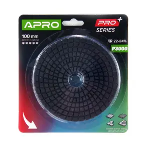 Коло алмазне шліфувальне на липучці 100мм Р3000 APRO PRO №2