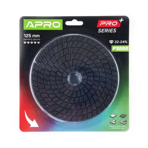 Круг алмазный шлифовальный на липучке 125мм Р3000 APRO PRO №2
