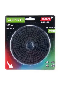 Круг алмазный шлифовальный на липучке 125мм Р36 APRO PRO №1