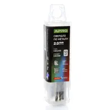Сверло по металлу HSS/M2 (6542) Ø2.0мм (тубус, кратно 10шт) PRO APRO