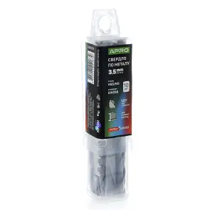Сверло по металлу HSS/M2 (6542) Ø3.5мм (тубус, кратно 10шт) PRO APRO №2
