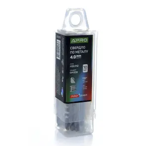 Сверло по металлу HSS/M2 (6542) Ø4.0мм (тубус, кратно 10шт) PRO APRO №2
