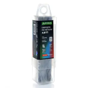 Сверло по металлу HSS/M2 (6542) Ø4.8мм (тубус, кратно 10шт) PRO APRO №2
