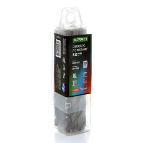 Сверло по металлу HSS/M2 (6542) Ø5.0мм (тубус, кратно 10шт) PRO APRO №2