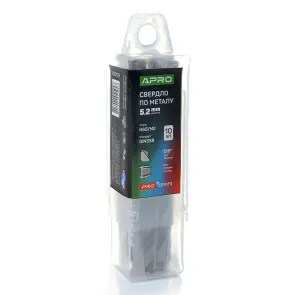 Сверло по металлу HSS/M2 (6542) Ø5.2мм (тубус, кратно 10шт) PRO APRO №2
